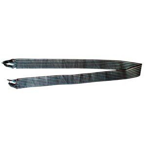 Guatemalan Handwoven Sash Belt 82" With Fringe Turquoise Blue & Brown Stripes